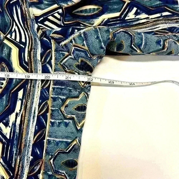 Vintage EHL Button Up Short Sleeve Blouse Size 10 Pattern Retro Blue Floral Cute - Picture 8 of 10